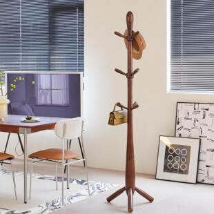 实木衣帽架落地挂包架木质简约架办公室加粗大衣架现代收纳挂衣架