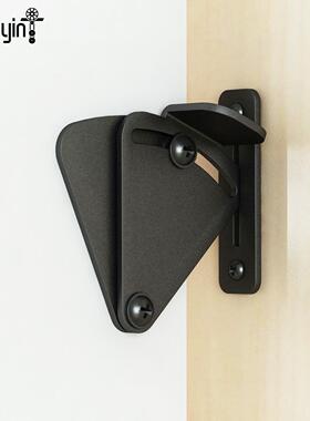 不锈钢304移门门锁 适用谷仓门DIYHD通用型黑色饰面锁具