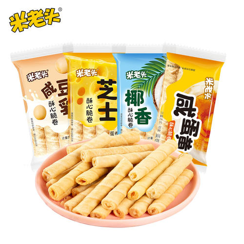 米老头椰香芝士咸蛋黄酥心蛋卷