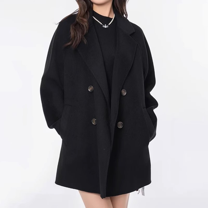 AMASS/阿玛施双排扣双面毛呢大衣