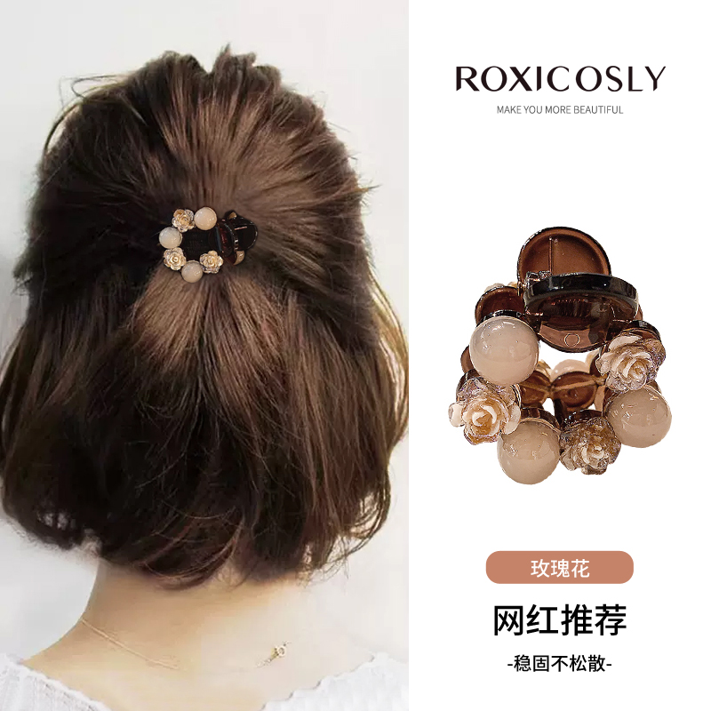 高级感发量少小抓夹短发半扎发夹