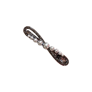 珍珠刘海发夹女前额侧边边夹发卡2025新款高端小夹子头饰鸭嘴夹