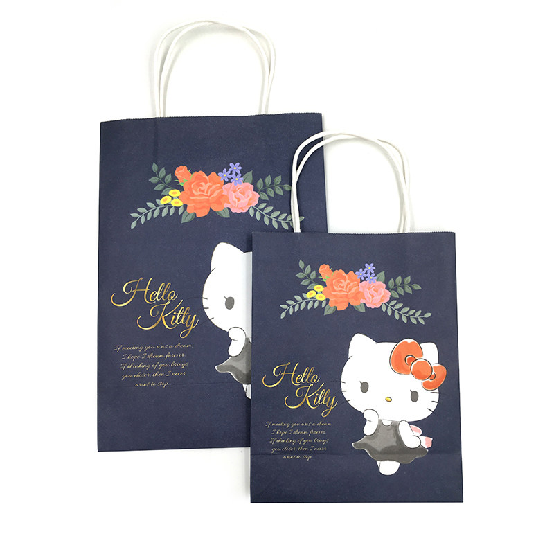 hellokitty礼品袋服装店袋子手提购物袋包装袋牛皮纸袋手提袋定制图片
