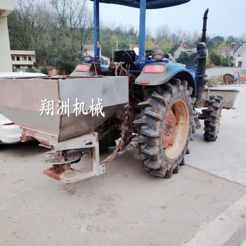 全不锈钢撒肥机拖拉机后悬挂扬肥器农用肥料洒肥器不锈钢架子料斗