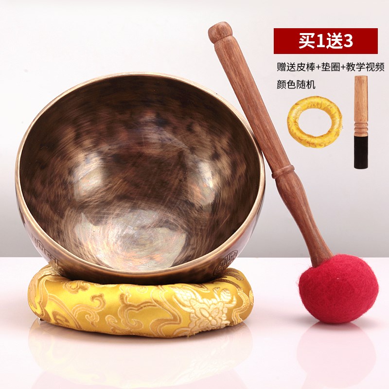 纯铜颂钵满月钵乐器尼泊尔手工音钵音碗瑜伽静心钵冥想疗愈家用