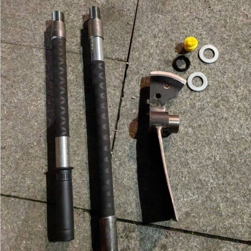 户外手工连杆三合一多功能锄头便携锻打工具可拆卸农用长柄挖笋
