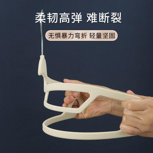 透光手形植绒衣架家用防滑无痕透光不鼓包衣架晾晒专用衣架