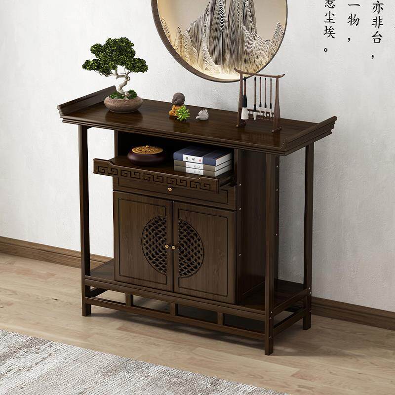 新中式玄关桌轻奢案台实木玄关柜家用条案供桌玄关台佛龛玄关桌子