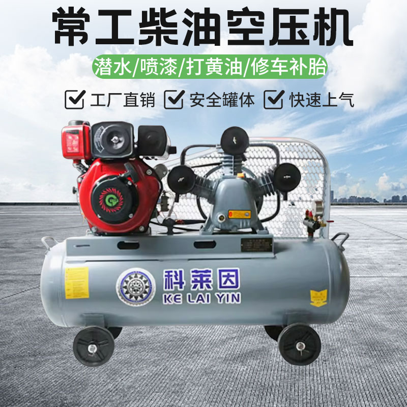 新款风冷柴油空压机气泵高压野外修车补胎打黄油潜水泵车载式小型