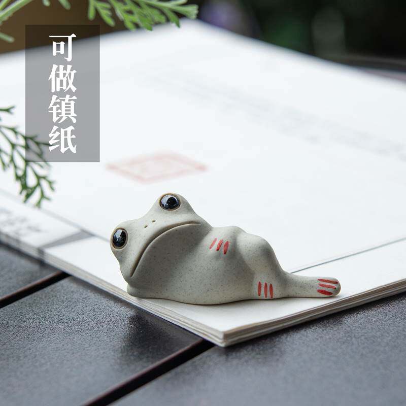 御宝阁禅意小镇纸两用笔搁陶瓷笔架书法练毛笔字专用墨碟墨盒墨盘