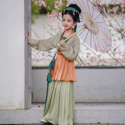 女童汉服春款明制套装对