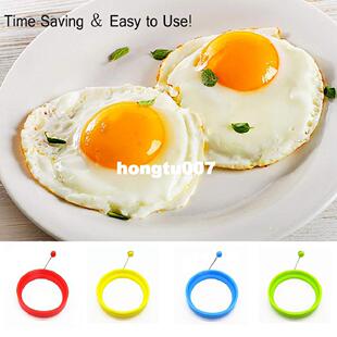 速发Silicone Rings Poacher Fried Mould Egg Fry Kitchen Round