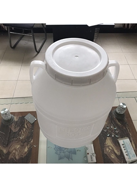 厂家直销50l/公斤/kg/升/100斤白色大口塑料HDPE桶-食品级/化工桶