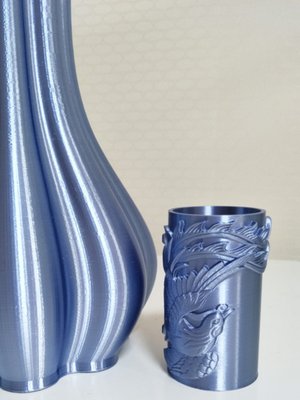 3D打印机材料丝绸质感PLA银蓝色丝绸材料175mm太空蓝1KG银色PLA