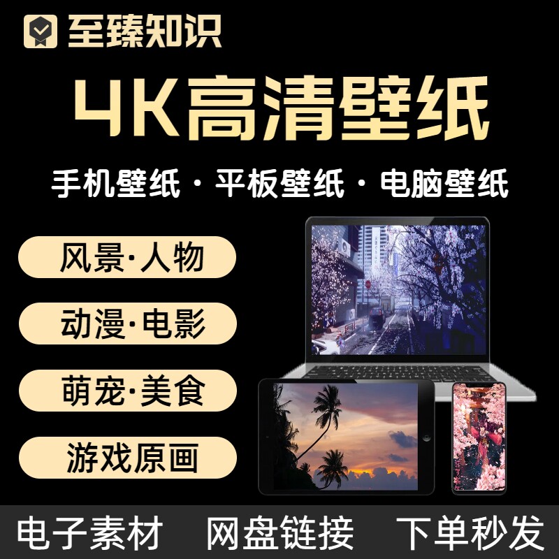 电脑手机平板壁纸4K安卓iPad苹果高清桌面动漫素材插画场景图片