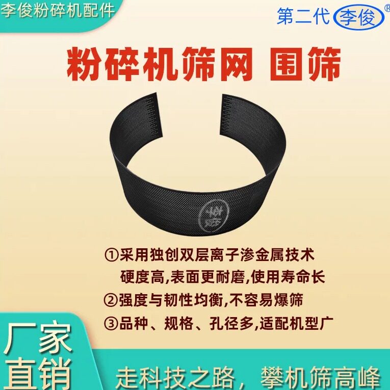 李俊机筛粉碎机筛网筛片高耐磨图片