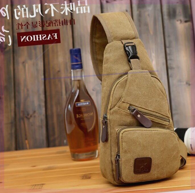 新款帆布复古斜挎包男生休闲胸包女单肩夸包多功能随身男包斜背包