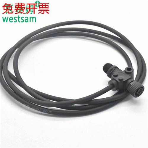 T型电源接头M12 5P公母防水连接器nmea2000船祇及游艇用航空插头