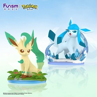 正版玩乐主义宝可梦冰伊布叶伊布手办周边摆件礼物动漫潮玩中尺寸