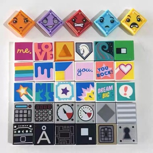 兼容乐高LEGO拼插玩具积木印刷件全年龄颗粒散件3070光面1X1板