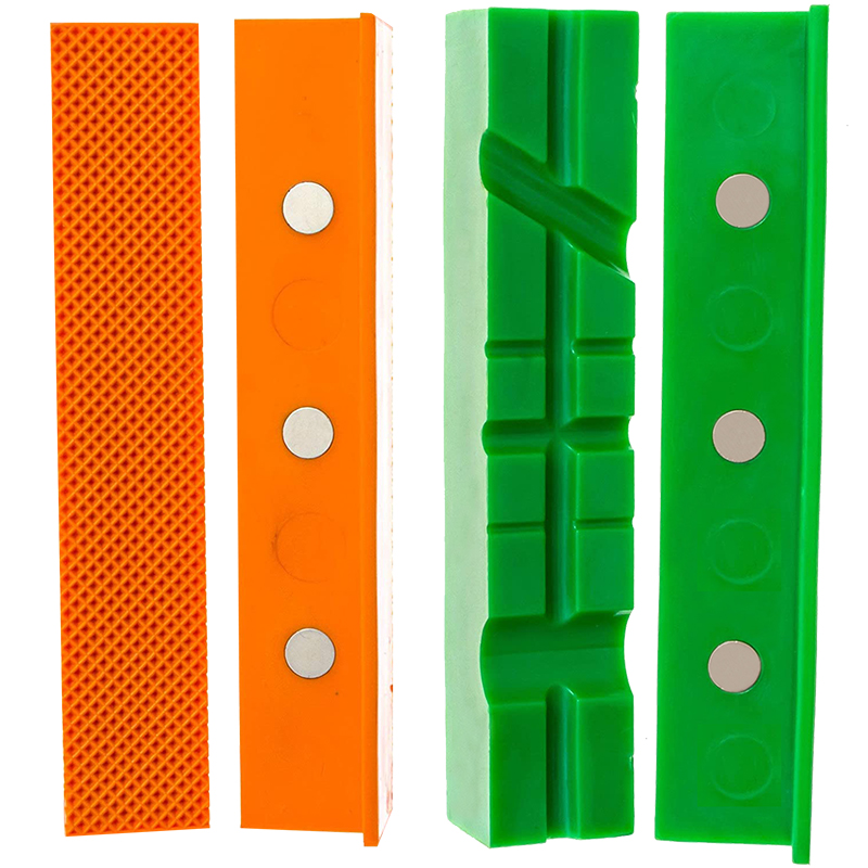 台虎钳保护条软钳口配件磁性保护套防滑衬垫V形槽通用台钳保护套