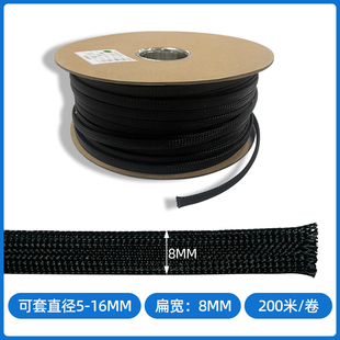 阻燃编织网管尼龙编织网包线护线管PET伸缩蛇皮套网管5MM-50MM