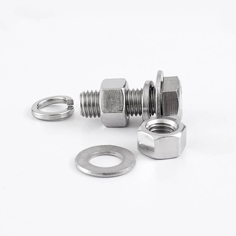 M10M12 304不锈钢外六角螺丝 螺J母套装加长固定螺杆穿墙螺栓