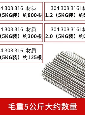 厂家直供国标304氩弧焊不锈钢焊丝1.0 1.2 1.6 2.0 2.5 ER201直条
