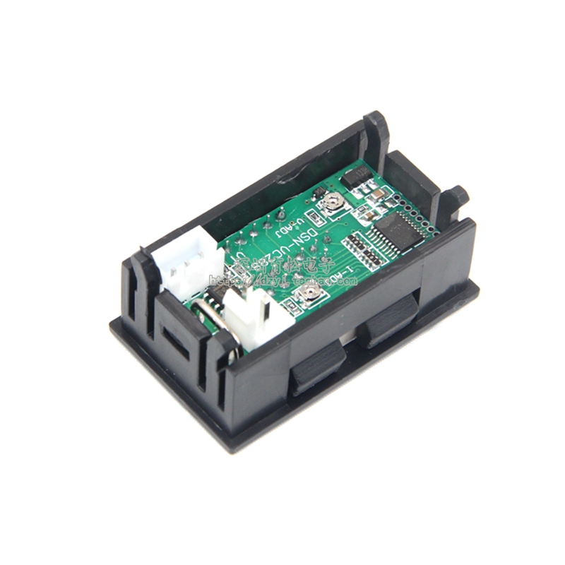 (红蓝10A)DC0-100V 10yA LED直流双显示数字电压电流表头 带微调