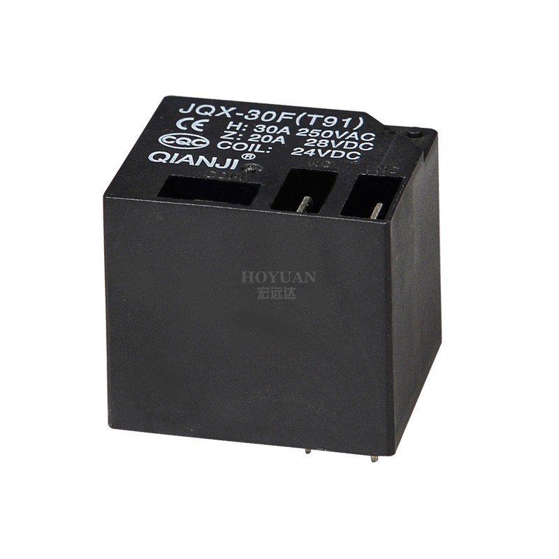 前继QIANJI功率继电器 JQX-30F (T91) T93 12VDC 24V 5脚转换