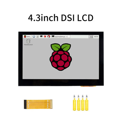树莓派4代B型MIPI DSI显示屏 Raspberry Pi 4B 4.3寸电容触摸屏幕