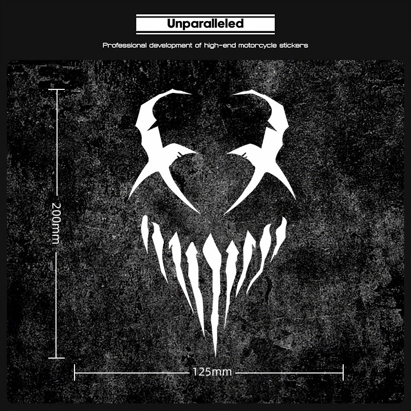 汽车反光贴钢铁侠车m贴创意毒液摩托车风挡头盔电动车贴纸个性贴