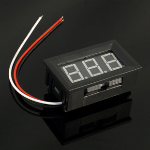 H27V 直流电压表 三线0-30V100V200V电瓶电动车数显数字电压表头