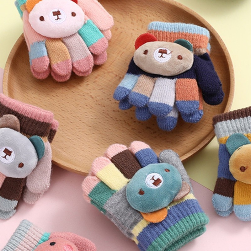 小宝宝手套0-2岁1小孩婴幼儿卡通