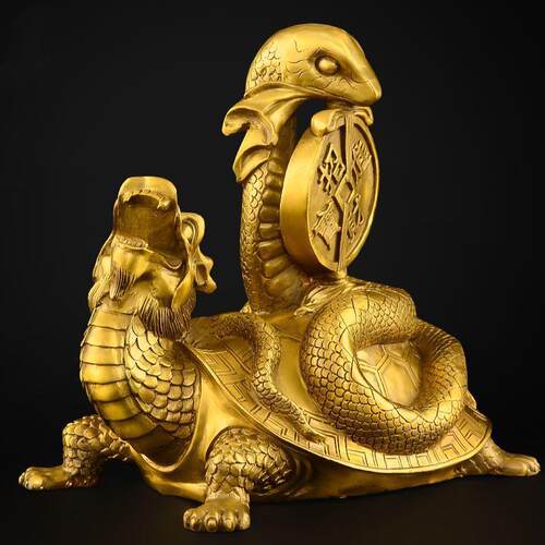 铜玄武摆件铜青龙白虎朱雀铜制四方位客厅公室玄关工艺品