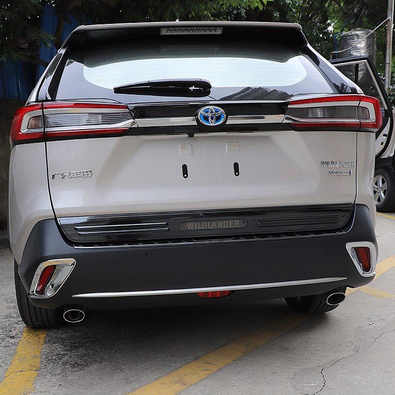 2023款rav4荣放威兰达尾门板饰条后杠护板贴片后备箱亮条配件改装