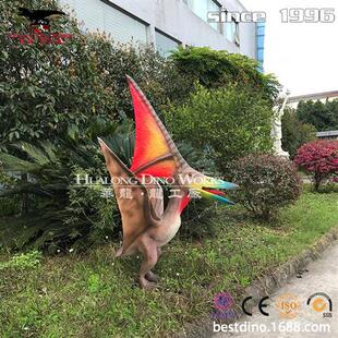 仿真翼龙食肉性翼龙模型主题公园流量装饰摆件自贡恐龙厂家制作.