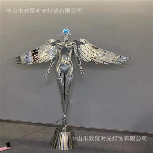 机械姬空山基大型摆件潮流电镀雕塑KTV酒吧科技赛朋克风落地装饰