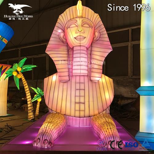 埃及狮身人面像彩灯灯会自贡大型彩灯工厂制作厂家城市亮化工程