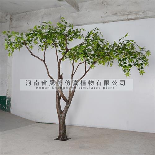仿真枫树定制盆栽大型景观树户外盆景树假绿植定做枫杨树摆件