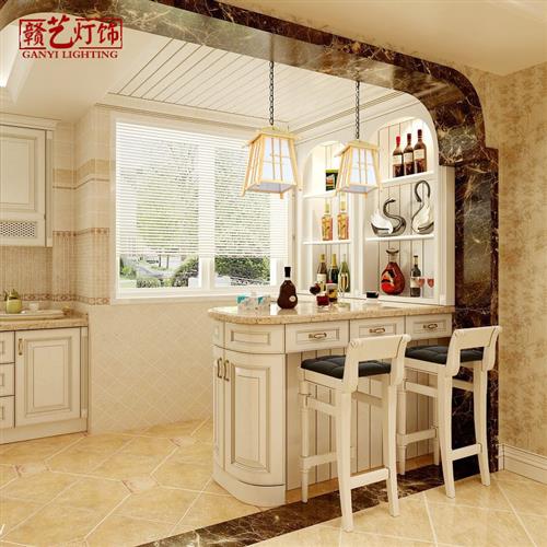 日式吊灯榻榻米灯具卧室和室樟子松原木灯主题餐厅客栈创意木艺灯