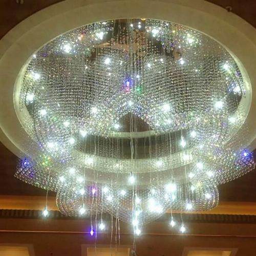 客厅吊灯欧式酒店大堂水晶吊灯创意水晶吸顶灯工程非标定制