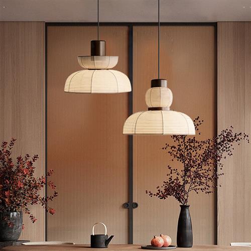 日式侘寂风吊灯餐厅吧台卧室民宿茶室禅意饭店火锅店设计师灯具