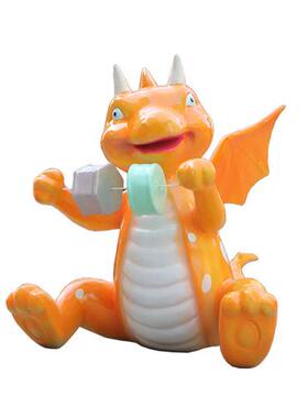 户外创意卡通恐龙休闲座椅玻璃钢雕塑庭院幼儿园装饰动物坐凳摆件