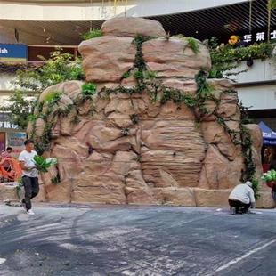 大型泡沫雕塑假山婚庆城堡冰柱人物摆件话剧舞美道具橱窗装饰