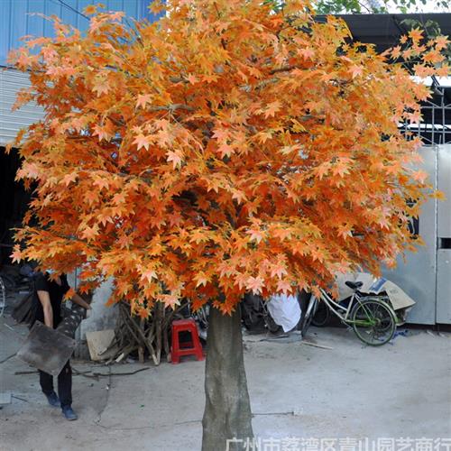 仿真枫树盆景盆栽枫叶树造型仿真树酒店商场装饰仿真枫树