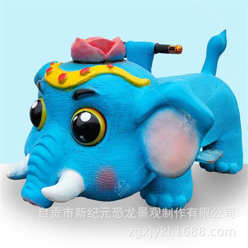 儿童骑行电瓶车仿真恐龙电动车景区广场发光发声骑行恐龙电瓶车