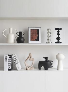 现代轻奢风艺术高级感轻法式客厅电视柜软装摆设样板间装饰品摆件