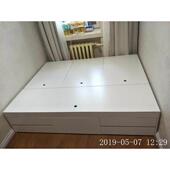 包邮 板式 实木床榻榻米简约现代高箱储物双人1米5抽屉收纳衣柜定制