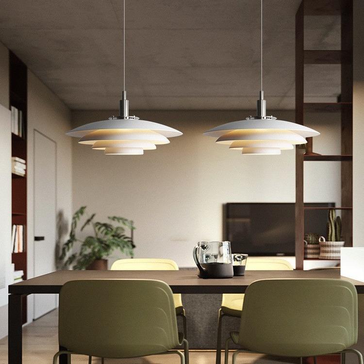 北欧餐厅床头吊灯丹麦现代简约飞碟个性酒店ph5奶油风日式餐桌灯